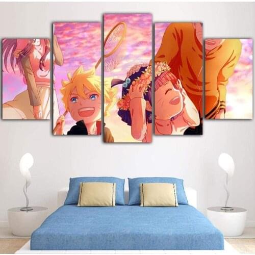 5 Piece Wall Art Canvas Anime Manga Ninja Figure Posters And Pictures Modern Home Living Room The Wall Decoration Paintings
