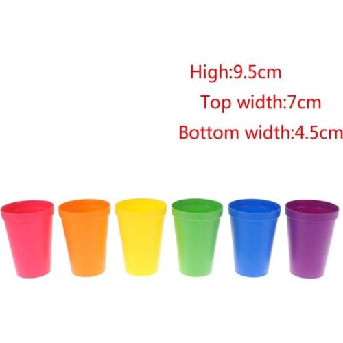6Pcs Rainbow Matching Game Educational Color Sorting Toys For Toddlers Counting Bears With stickers Stacking Cups