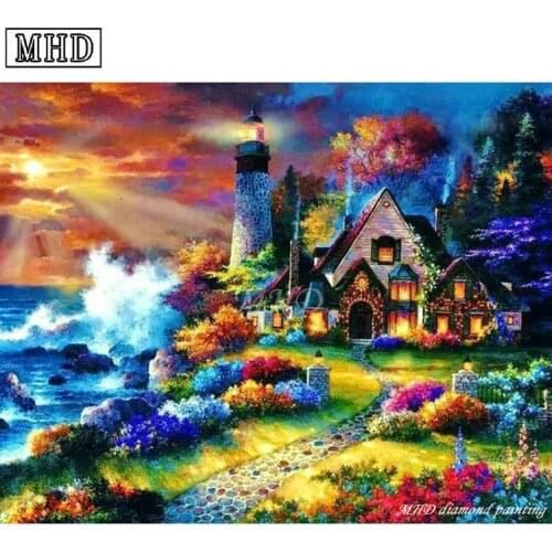 MHD Full Square / Round Diamond 5D DIY Diamond Painting Dream House 3D Cross Stitch New Arrival Animal Mosaic Decoration kit