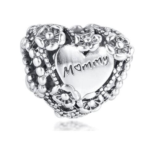 Charms 925 Original Fit Pandora Bracelets Sterling Silver Openwork Flower Heart Charm Beads for Jewelry Making Women Berloque