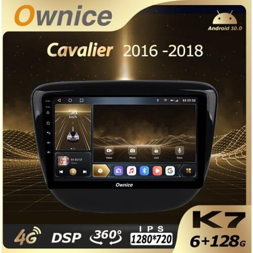 Ownice Android 10.0 K7 Car Auto Radio for Chevrolet CAVALIER 2016-2018 6G+128G 360 Panorama 5G Wifi 4G LTE Atmosphere Lamp