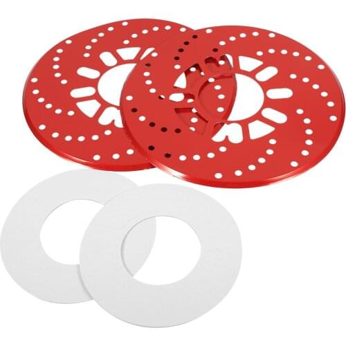 2Pcs/Set Auto Aluminium Disc Brake Rotor Trim Decorative Covers Retrofit 26cm Red Car Disc Brake Rotor Car Accessories