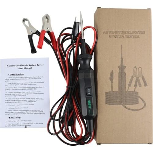 6-24V DC Car Electric Circuit Tester Auto Short Open Circuit Finder Power Probe Automotive Electrial System Diagnostic Tools