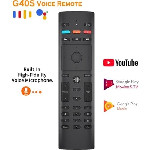 Voice Wireless Air Mouse Smart Home G40S 2.4G IR 433 Mhz For Android TV Box Netflix Google Assistant Universial Remote Control