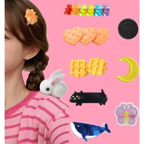 Headwear For Women Cute Girls Childrend Kids Hairpin Novelty Funny Gift Sweet Hair Accessories Lovely Rabbit Cat