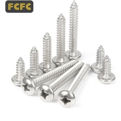 FCFC Cross Recessed Head Self-tapping Screw M3 M4 M5 Stainless Steel Phillips Screw Furniture Screw