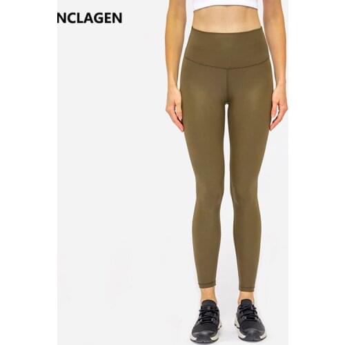 NCLAGEN Yoga Pants High Waist Hip Lifting Autumn And Winter Leggings Sport Women Fitness Leather Pattern Bronzing Naked Feel