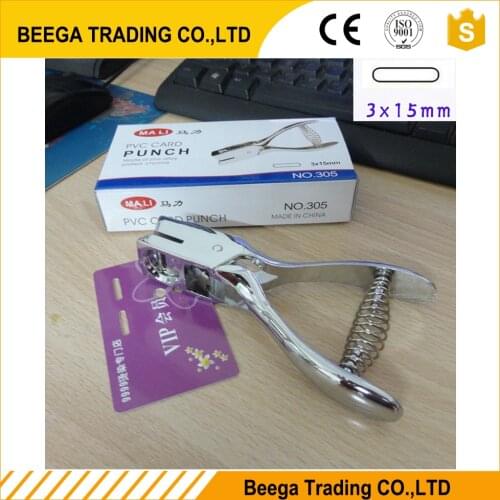 Paper PVC Credentials Hole Making Machine Punch Machine Puncher can Make 3mmx15mm Size Slotted Hole Long Life Use