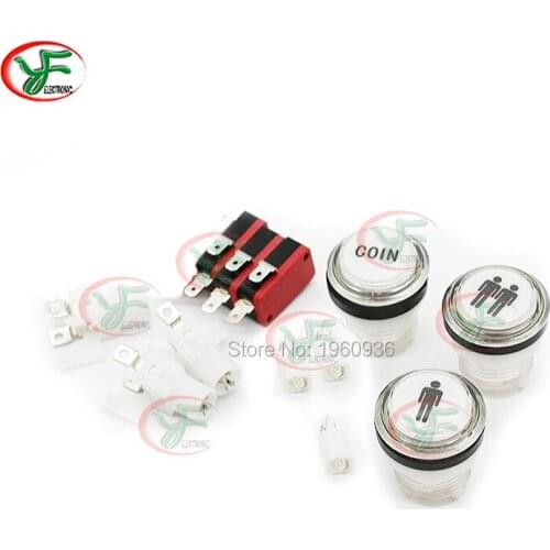 COIN 1 Player 2 Player Push Button Arcade Start Button Switch 5V /12V led Button