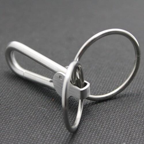 Handmade Stainless Steel Keychain for mens with a key clasp and key ring