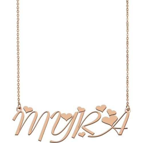 MYRA Name Necklace , Custom Name Necklace for Women Girls Best Friends Birthday Wedding Christmas Mother Days Gift