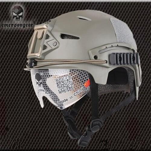 2017 NEW Emerson Helmet EXF BUMP Helmet Google Glasses Protective Tactical Military Airsoft Helmet BLACK DE FG