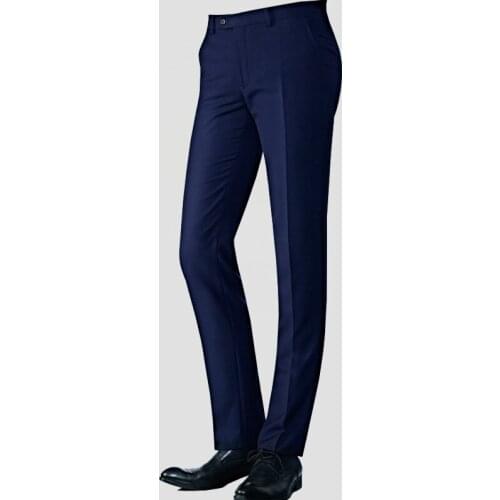 New Arrivals High Quality Zipper Fly Slim Fit Wrinkle-Resistant Suit Mens Pants Formal Business Meeting Pant for Men