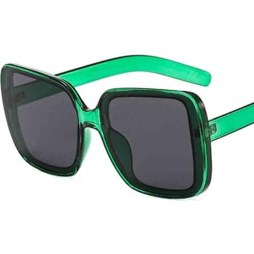 New Oversized Square Women Sunglasses Fashion Female Transparent PC Big Frames Sun Glasses Ladies Shading Eyewear UV400 AG71