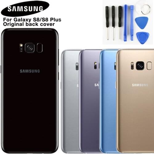 Original Back Cover Cases for SAMSUNG Galaxy S8+ G9500 SM-G950U SM-G9508 G9550 SM-G9 SM-G955 Glass Back Housing Door with Tools