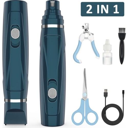 Rechargeable Electric Pet Nail Trimmer Painless Cat Paws Grooming Tools Low Noise Dog Hair Clippers Dog Grooming Machine Kit