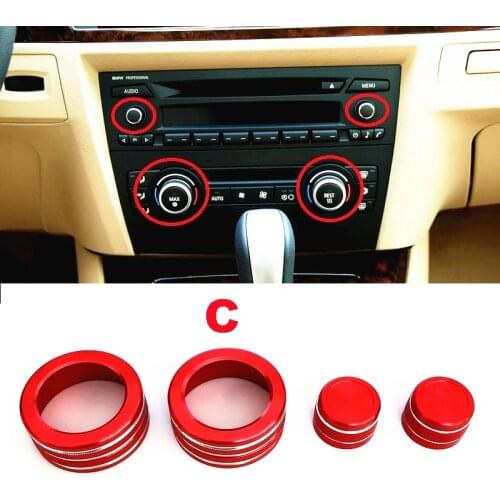 Fit For BMW 3 Series E90 E91 E92 E93 2005-2013 Car Air Conditioning Sound Knob Cover Car Interior Accessories