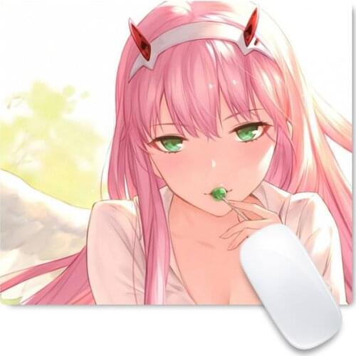 Darling In The Franxx Rubber Mouse Durable Desktop Mousepad Non slip Cushion Square Thickness 2mm