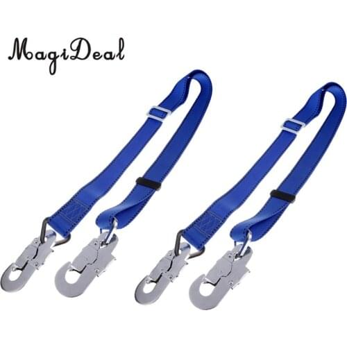 2pcs 23KN Climbing Harness Belt Fall Protection Lanyard Webbing Cord Rope with End Hooks for Mountaineering Equipment
