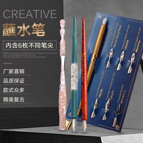 English Calligraphy pen , dip pen with 6 different nibs