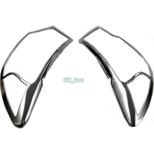 Car styling New 1Pair Chrome Front Headlight Head Lamp Light Cover Trim Molding For 2017 2018 jeep compass