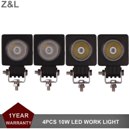 10W LED Work Light Offroad Car Truck ATV Motorcycle Bicycle Trailer Headlight Indicator Marker Driving Auxiliary Mini Fog Lamp