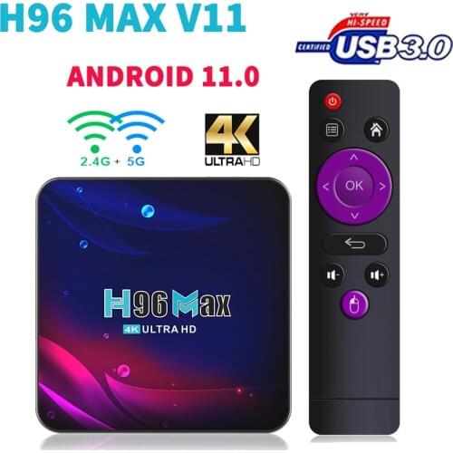 H96 Max V11 Smart TV Box Android 11 RK3318 4GB 64GB Google Voice HDR 4K Media Player Bluetooth 2.4G 5G Wifi Set Top Box h96max