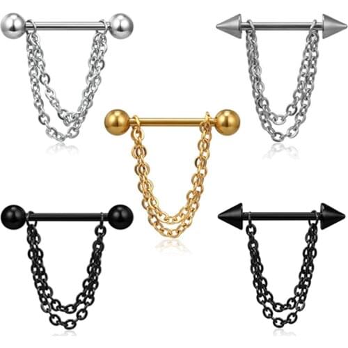 1 Pair Stainless Steel Breast Piercing Jewelry Heart Nipple Piercing Bar Nipple Rings Shield Cover Barbell Sexy Piercings