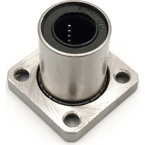 1pcs LMK20UU 20mm Square Flange Linear Motion Ball Bushing Bearing 20x32x42 mm LMK20 for CNC Router Shaft Rod 3D Printer