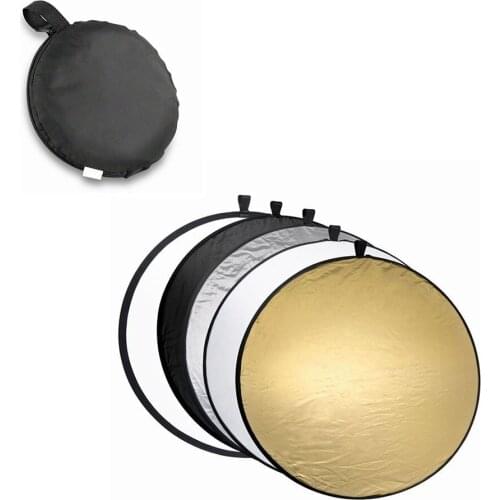 5 in 1 reflectors 80cm photography reflector portable collapsible Round Camera Lighting Photo Reflector with Carrying Case
