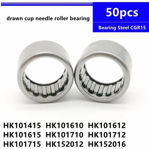 50pcs/lot HK101415 HK101610 HK101612 HK101615 HK101710 HK101712 HK101715 HK152012 HK152016 Drawn Cup Needle Roller Bearing