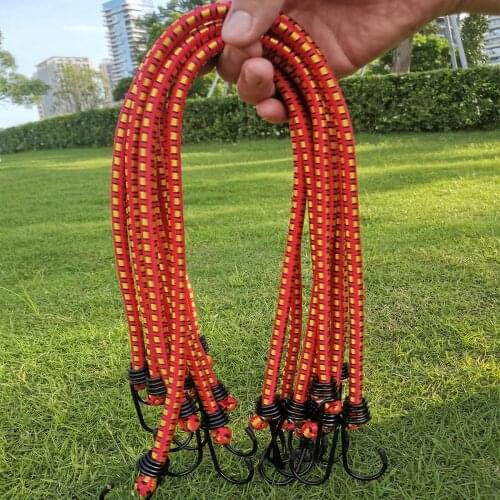 6 Bungee Cords with Hooks, 24" Bungee Ropes Straps for Bikes Car Caravan Trunks Camping RVs and Sports Equipment Etc