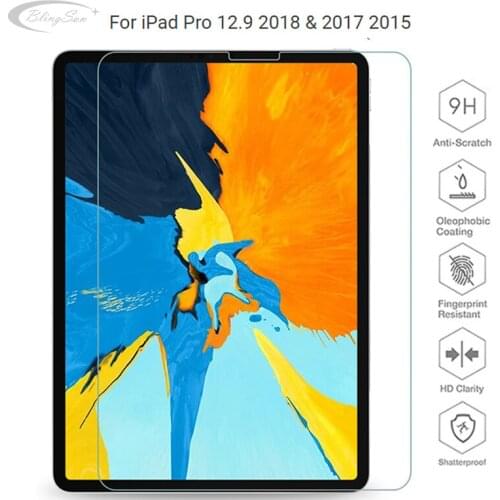 Protective Screen Glass film for iPad 12.9 inch Protector 9H Tempered Glass for iPad Pro 12.9 2018 & 2017 2015 Screen Glass film