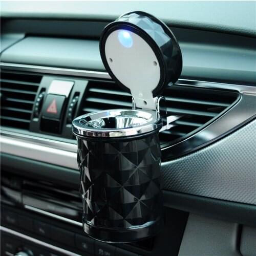 Car Accessories Car Styling Mini Portable LED Light Car Ashtray Universal Cigarette Cylinder Holder Car Ashtray