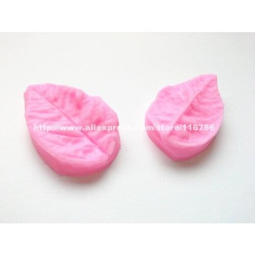 Free Shipping Leaf Shaped Silicone Press Mold Cake Decoration Fondant Cake 3D Food Grade Silicone Mould 072