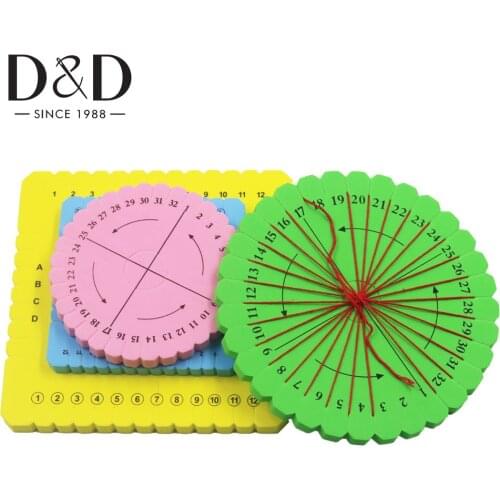 Bracelet Knitting Kumihimo Disc Disk Tray Braided Rope Knot Round Square Handmade DIY Craft Knitting Tool