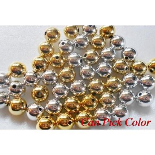 Ghdff2 4mm 4000pcs/lot silver Gold acrylic resin beads For Chunky Jewelry for DIY bracelet cross Loose beads
