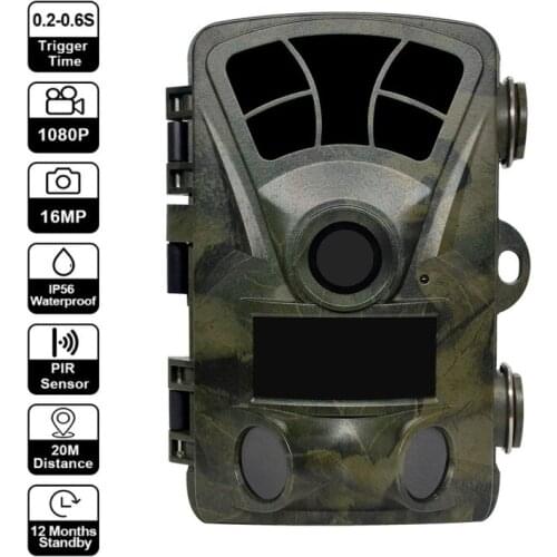 H885 IP56 Waterproof and Dustproof Hunting Trail Night Vision infrared Wildlife Camera 0.2-0.6s Trigger Surveillance Photo Traps