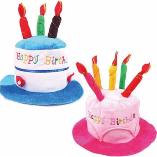 Halloween Christmas decoration adult kids Birthday Caps Hat with Cake Candles festival Birthday Party Costume Headwear