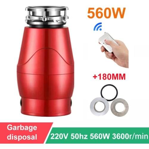 560W Kitchen Food Garbage Disposal Crusher Food Waste Disposer Stainless Steel Grinder Material Kitchen Sink Appliance