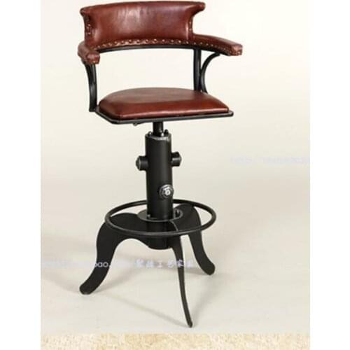 Wrought iron coffee chair. Restoring ancient ways, wrought iron can lift bar chair. The front desk chair