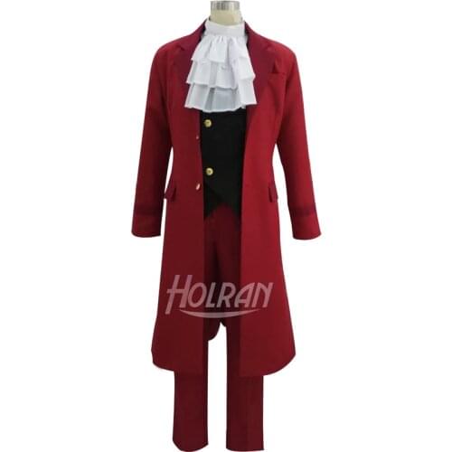 Miles Edgeworth from Ace Attorney Cosplay Costume Phoenix Wright Ace Attorney Mens uniform set