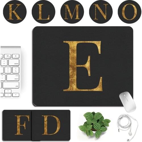 Mousepad Waterproof PU Leather Letter Pattern Series Mouse Mat Small Portable 25x21cm Anti-slip Game Mouse-pad High Quality