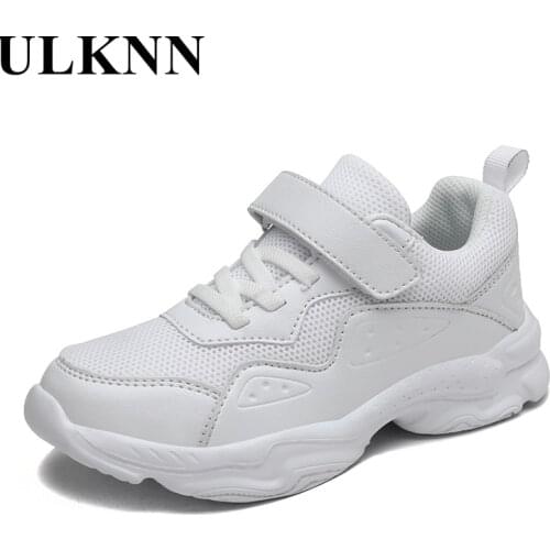 ULKNN 2021 Sports Shoes Summer Sneakers For Children Soft Bottom Solid Color Shoes Boys Round Toe Footwears Mesh Shoes Kids Soft