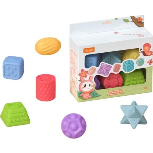 6pcs Colored Textured Ball Set Touch Sensory Balls Stress Relief Bath Toys For Baby Early Learning Education