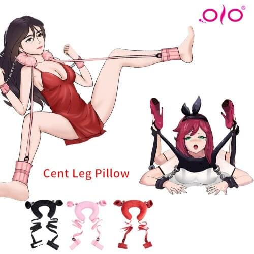 OLO Neck Ankle Handcuffs Pillow Bondage Fetish BDSM Slave Handcuffs Ankle Cuffs For Woman Couples Adult Erotic Sex Toys