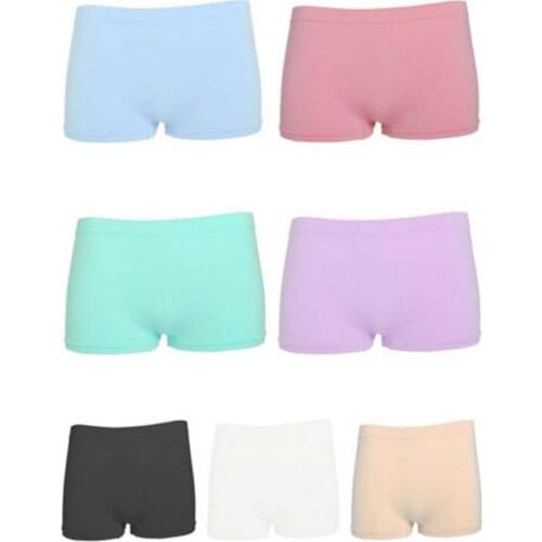 Women Comfortable Sports Breathable Boyshort Seamless Underwear Boxers Middle Waist Cotton Panties Multicolor