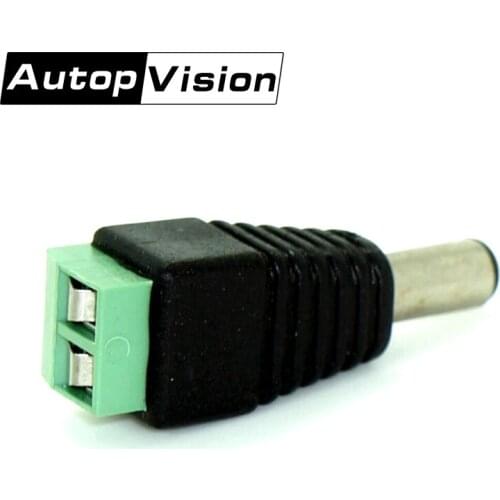 Wholesale 500 pcs/lot Male DC Power Plug Jack Adapter Connector Socket For LED Strip Lighting CCTV Camera