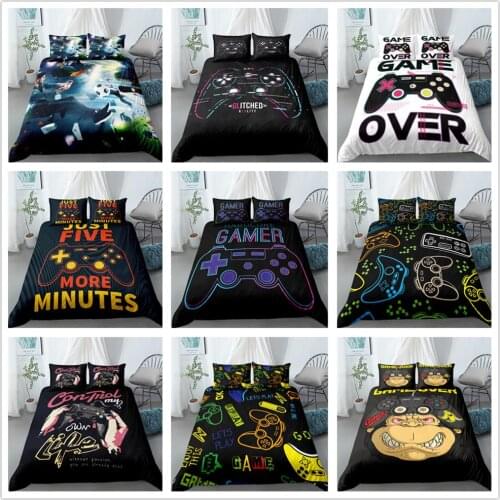 Hot Sale Game Handle Printing 3pcs Bedding Home Textiles Modification Bedroom Duvet Cover Pillow Case Sheet Play Beding Set