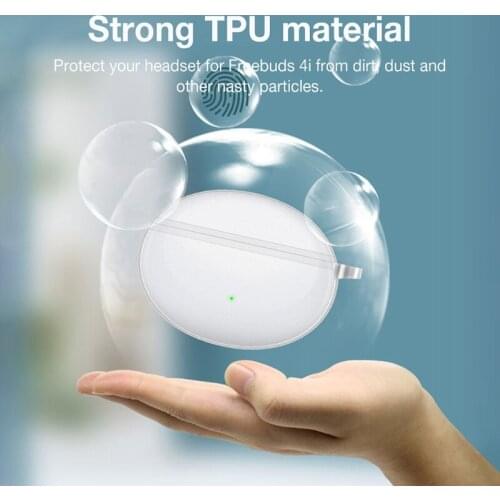 2021 New Anti-fall Waterproof Shockproof TPU Clear Protective Silicone Case Protector Cover for huawei freebuds 4i Earphone